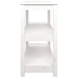 Berkfield Home Beautiful Console Table White 110x40x74 cm Solid Wood Pine - Size: 110 x 40 x 74 cm - thumbnail 6