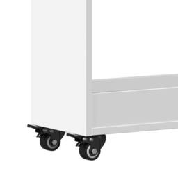 Berkfield Home Classic Cabinet with Wheels White 60x22x79 cm Engineered Wood - Size: 60 x 22 x 79 cm - thumbnail 8