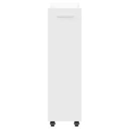Berkfield Home Classic Cabinet with Wheels White 60x22x79 cm Engineered Wood - Size: 60 x 22 x 79 cm - thumbnail 6