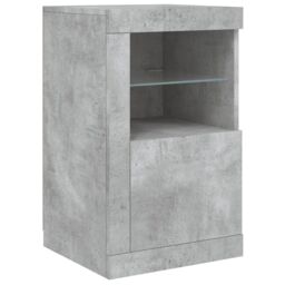 Berkfield Home Sideboard with LED Lights Concrete Grey 142.5x37x67 cm - thumbnail 9
