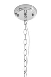 Orsina Small Chrome Lighthouse Pendant Light, Industrial Style Hanging Light With Dome Glass Shade in Silver - thumbnail 4