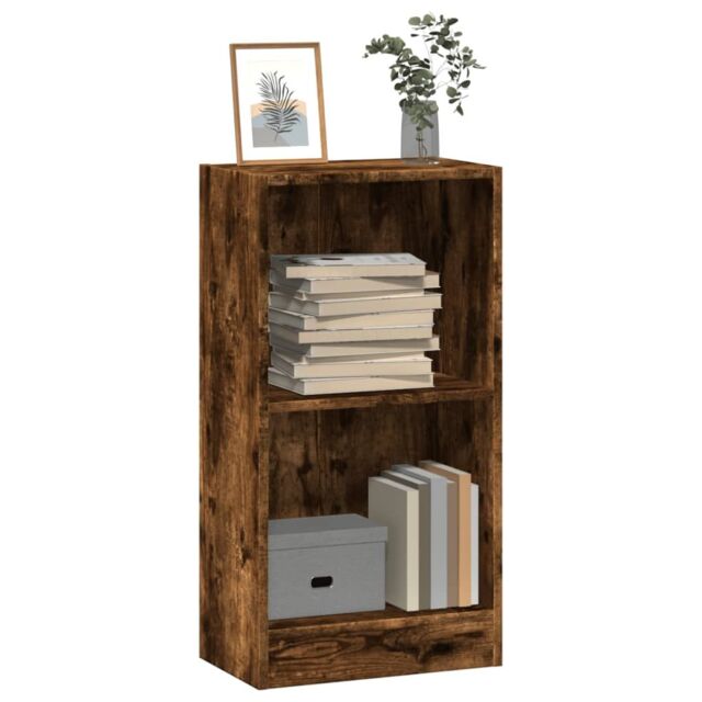 Berkfield Home Bookcase Smoked Oak 40x24x76 cm Engineered Wood in Brown - Size: 40 x 24 x 76 cm - image 1