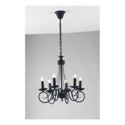 Netlighting BEATRICE 6 Light Chandeliers Anthracite 50x52cm in Black - Size: 50x52 cm - thumbnail 1