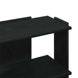 Berkfield Home Elegant Bookcase 3-Tier Black 60x30x60 cm Engineered Wood - Size: 60 x 30 x 60 cm - thumbnail 7