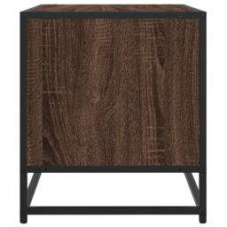 Berkfield Home TV Cabinet Brown Oak 91x40x46 cm Engineered Wood & Metal - Size: 91 x 40 x 46 cm - thumbnail 5