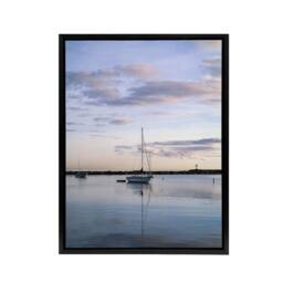 "Artery8 Sunset Off-the shore of Block island Highsmith Framed Canvas Wall Art in Blue - Size: W12"" x H16""" - thumbnail 1