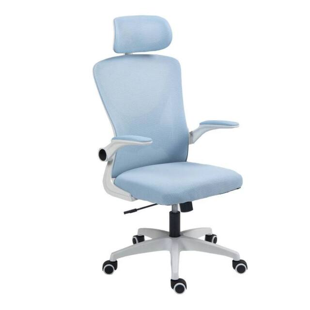 FLAVORA Light Blue-Ergonomic Office Chair High Back Mesh Desk Chair in Light Blue - Size: 0.6m2 - image 1
