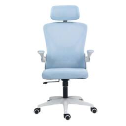 FLAVORA Light Blue-Ergonomic Office Chair High Back Mesh Desk Chair in Light Blue - Size: 0.6m2 - thumbnail 2