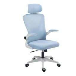 FLAVORA Light Blue-Ergonomic Office Chair High Back Mesh Desk Chair in Light Blue - Size: 0.6m2 - thumbnail 1