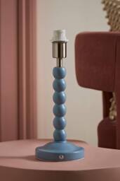 ValueLights Bobbins Bobble Rechargeable Portable Pastel Table Lamp Base in Pale Blue - thumbnail 1