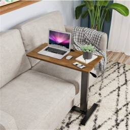 KORVIXA Mobile Tilting Overbed Bedside Desk Adjustable in Brown - Size: 0.6m2 - thumbnail 5