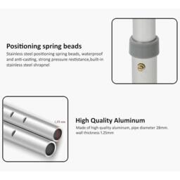 Kelvenix Non-Slip Adjustable Aluminum Shower Bath in White - thumbnail 5