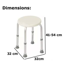Kelvenix Non-Slip Adjustable Aluminum Shower Bath in White - thumbnail 2