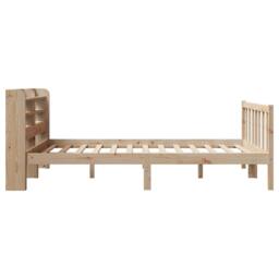 Berkfield Home Beautiful Bed Frame without Mattress 160x200 cm Solid Wood Pine in Light Tan - thumbnail 5