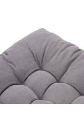 H&O Direct Square Tufted Seat Cushion Thicken Corduroy Meditation Pillow Floor Cushion in Grey - thumbnail 6