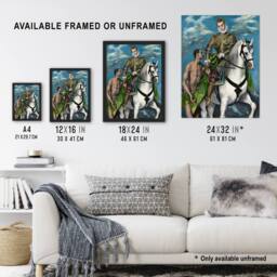 "Artery8 Saint Martin & the Beggar Oil Painting El Greco Wall Art Poster - Size: W12"" x H16""" - thumbnail 3