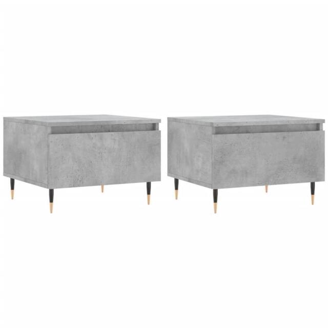 Berkfield Home Coffee Tables 2 pcs Concrete Grey 50x46x35 cm Engineered Wood - Size: 50 x 46 x 35 cm - image 1