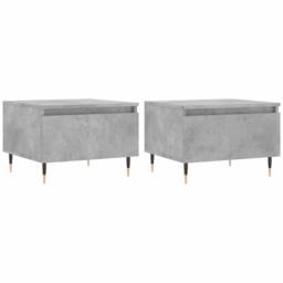 Berkfield Home Coffee Tables 2 pcs Concrete Grey 50x46x35 cm Engineered Wood - Size: 50 x 46 x 35 cm - thumbnail 1