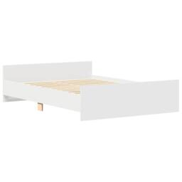Berkfield Home Bed Frame with Headboard & Footboard White 120x190 cm Small Double - thumbnail 3
