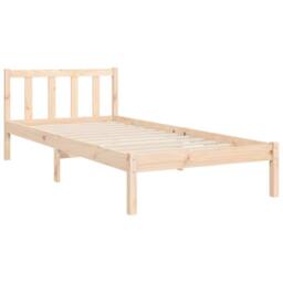 Berkfield Home Beautiful Bed Frame with Headboard 90x200 cm Solid Wood in Light Tan - thumbnail 9