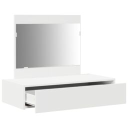 Berkfield Home Wall Hanging Dressing Table White 83x40x70 cm - Size: 83 x 40 x 70 cm - thumbnail 5