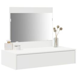 Berkfield Home Wall Hanging Dressing Table White 83x40x70 cm - Size: 83 x 40 x 70 cm - thumbnail 3