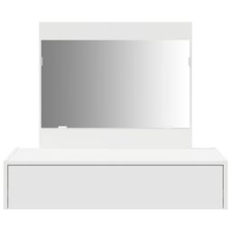 Berkfield Home Wall Hanging Dressing Table White 83x40x70 cm - Size: 83 x 40 x 70 cm - thumbnail 6