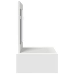 Berkfield Home Wall Hanging Dressing Table White 83x40x70 cm - Size: 83 x 40 x 70 cm - thumbnail 7