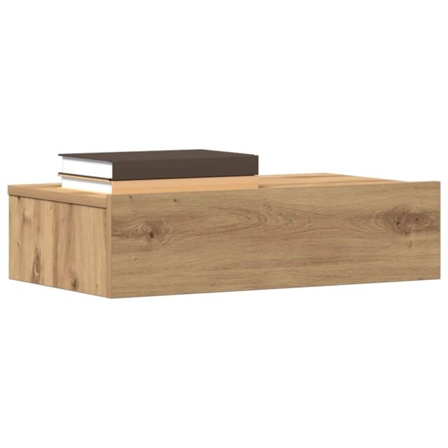 Berkfield Home Bedside Cabinet Artisan Oak 60x35 cm Engineered Wood in Brown - image 1