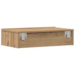 Berkfield Home Bedside Cabinet Artisan Oak 60x35 cm Engineered Wood in Brown - thumbnail 9