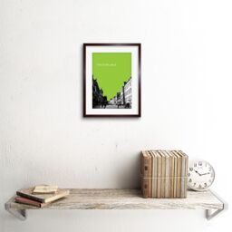 "Artery8 Wall Art Print Royal Mile Edinburgh Scotland Famous Street Green Framed Art in Brown - Size: W7"" x H9""" - thumbnail 2