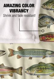 JQ Licensing Fishing Freshwater Fish Silky Touch Super Soft Throw Blanket 152 X 127 cm in White - thumbnail 4