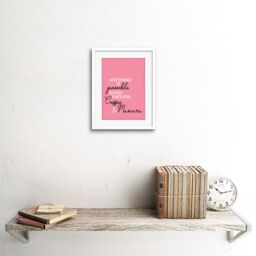 "Artery8 Wall Art Print Anything Possible Coffee Mascara Framed in White - Size: W7"" x H9""" - thumbnail 2