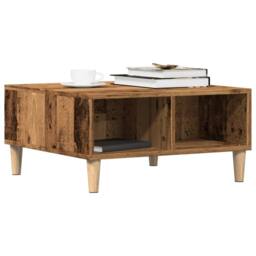 Berkfield Home Durable Coffee Table Old Wood 60x60x30 cm Engineered Wood in Brown - Size: 60 x 60 x 30 cm - thumbnail 2