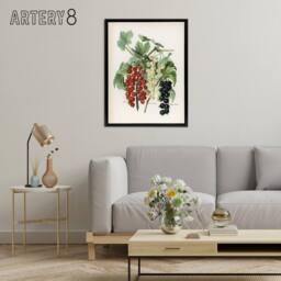 "Artery8 Black Naples Victoria White Dutch Currants Wright Framed Canvas Art - Size: W18"" x H24""" - thumbnail 3