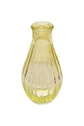 KDMD Yellow Vintage Fluted Bud Vase 14cm 10 Pack - thumbnail 7