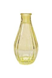 KDMD Yellow Vintage Fluted Bud Vase 14cm 10 Pack