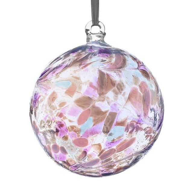 Sienna Glass 10cm Friendship Ball Happy 18th Birthday in Pale Pink - image 1