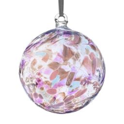 Sienna Glass 10cm Friendship Ball Happy 18th Birthday in Pale Pink