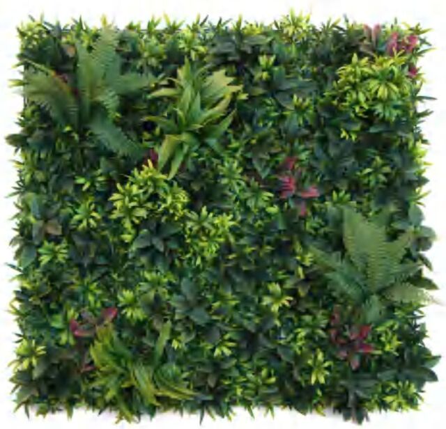 Leaf UV Green Wall Faux Foliage Woodland Fern Artificial - 100cm