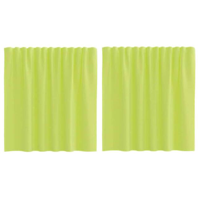 Berkfield Home Voile Curtains with Rod Pockets 2 pcs Apple Green - image 1