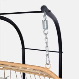 OHS Double Hanging Egg Chair Folding Swing Seat Hammock Patio Garden in Natural - thumbnail 9