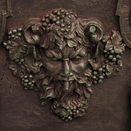 Primrose Wall Mounted Water Feature Zeus Fountain Lights Bronze Finish 83cm - thumbnail 2