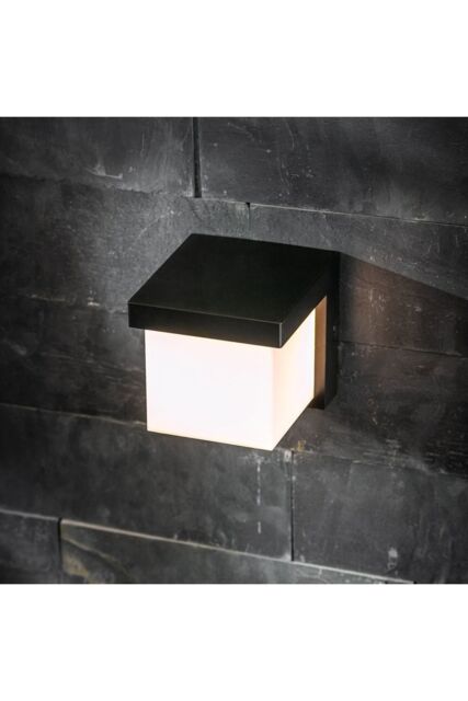 CGC Lighting 'Addison' Black Cube LED Outdoor Wall Light 4000k Natural White - image 1