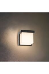CGC Lighting 'Addison' Black Cube LED Outdoor Wall Light 4000k Natural White - thumbnail 4