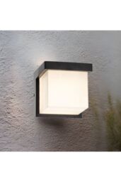 CGC Lighting 'Addison' Black Cube LED Outdoor Wall Light 4000k Natural White - thumbnail 5