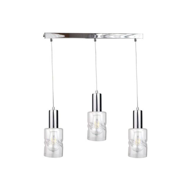 Netlighting Cross Bar Pendant Ceiling Light Silver 60cm 3x E27