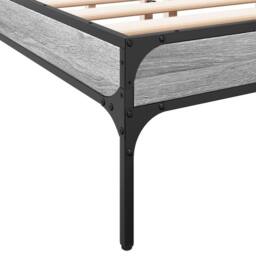 Berkfield Home Durable Bed Frame without Mattress Grey Sonoma 150x200 cm King Size - thumbnail 7