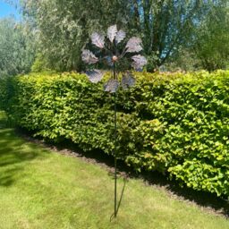 Primrose Metal Leaf Kinetic Wind Spinner in Gold 65cm in Bronze - thumbnail 2