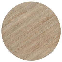 Berkfield Home Elegant Bistro Table MDF & Steel Round 60x75 cm Oak Colour in Beige - thumbnail 4